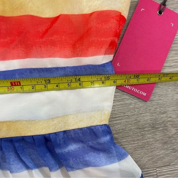 Vince Camuto stripe maxi dress blue red pink whiteUS 8 - Picture 11 of 13